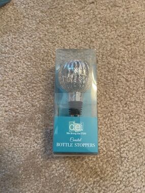 dei Silver Glass Bubble Bottle Stopper - Coastal Wine Stopper